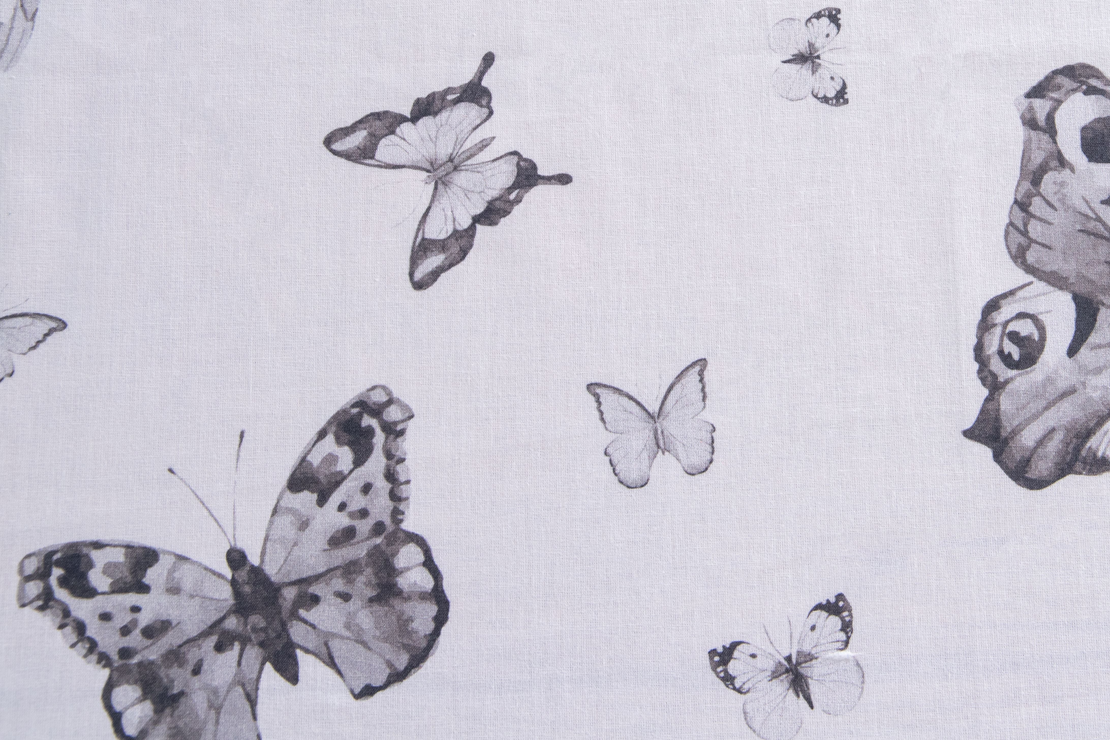 Set di 6 tovaglioli da tavola in stoffa 45 x 45 CM cotone stampa digitale dai colori vivi ed intensi lavabili in lavatrice made in Italy FARFALLE BIANCO NERO