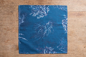 Set di 6 tovaglioli da tavola in stoffa 45 x 45 CM 100% cotone stampa digitale dai colori vivi ed intensi lavabili in lavatrice made in Italy MARE PROFONDO