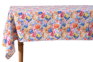 Tovaglia da tavola in cotone stampa digitale dai colori vivi ed intensi lavabile in lavatrice made in Italy PESCI TROPICALI