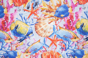 Tovaglia da tavola in cotone stampa digitale dai colori vivi ed intensi lavabile in lavatrice made in Italy PESCI TROPICALI