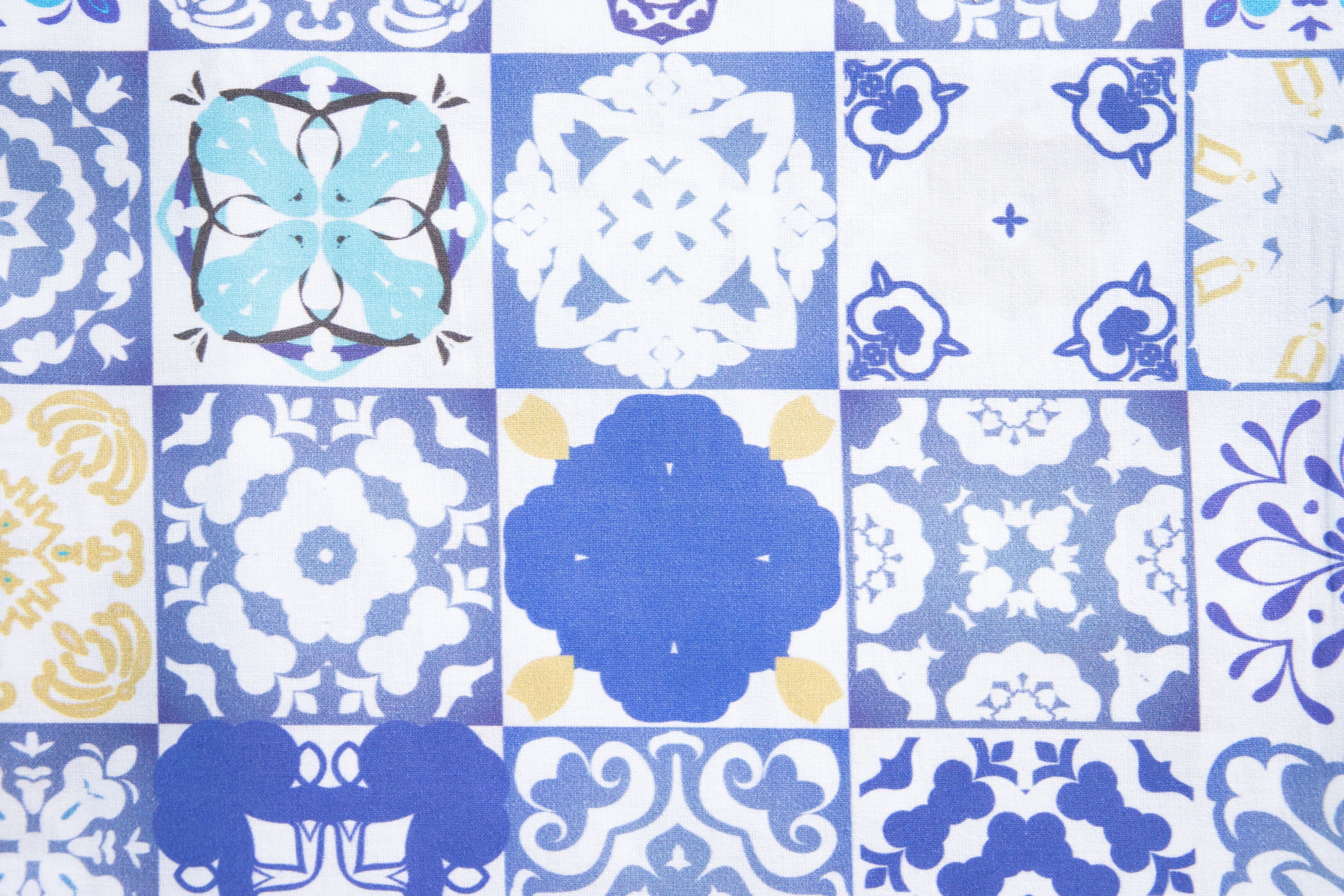 Set di 6 tovaglioli da tavola in stoffa 45 x 45 CM 100% cotone stampa digitale dai colori vivi ed intensi lavabili in lavatrice made in Italy MAIOLICHE VIETRI
