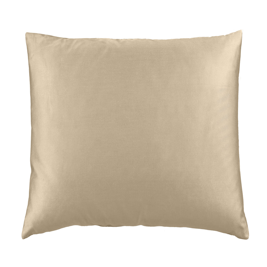 Cuscino Arredo 50 x 50 cm  in Raso di puro cotone Sabbia - Vanita di raso
