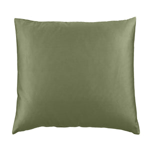 Cuscino Arredo 50 x 50 cm  in Raso di puro cotone Verde Oliva - Vanita di raso