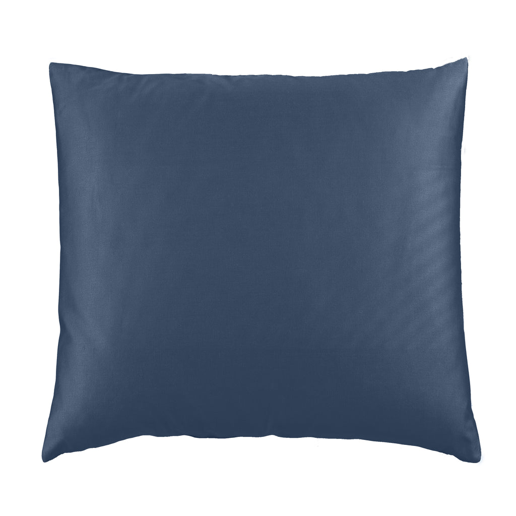 Cuscino Arredo 50 x 50 cm  in Raso di puro cotone Blu Notte - Vanita di raso