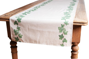 Runner da tavola in misto lino stampa floreale fiori morbido resistente elegante made in italy  EDERA - Vanita di raso
