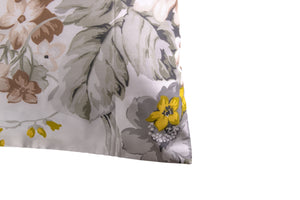 Completo letto lenzuola stampato stampa fantasia in raso di puro di cotone made in Italy MATRIMONIALE PRIMAVERA - Vanita di raso